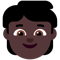 Child- Dark Skin Tone emoji on Microsoft